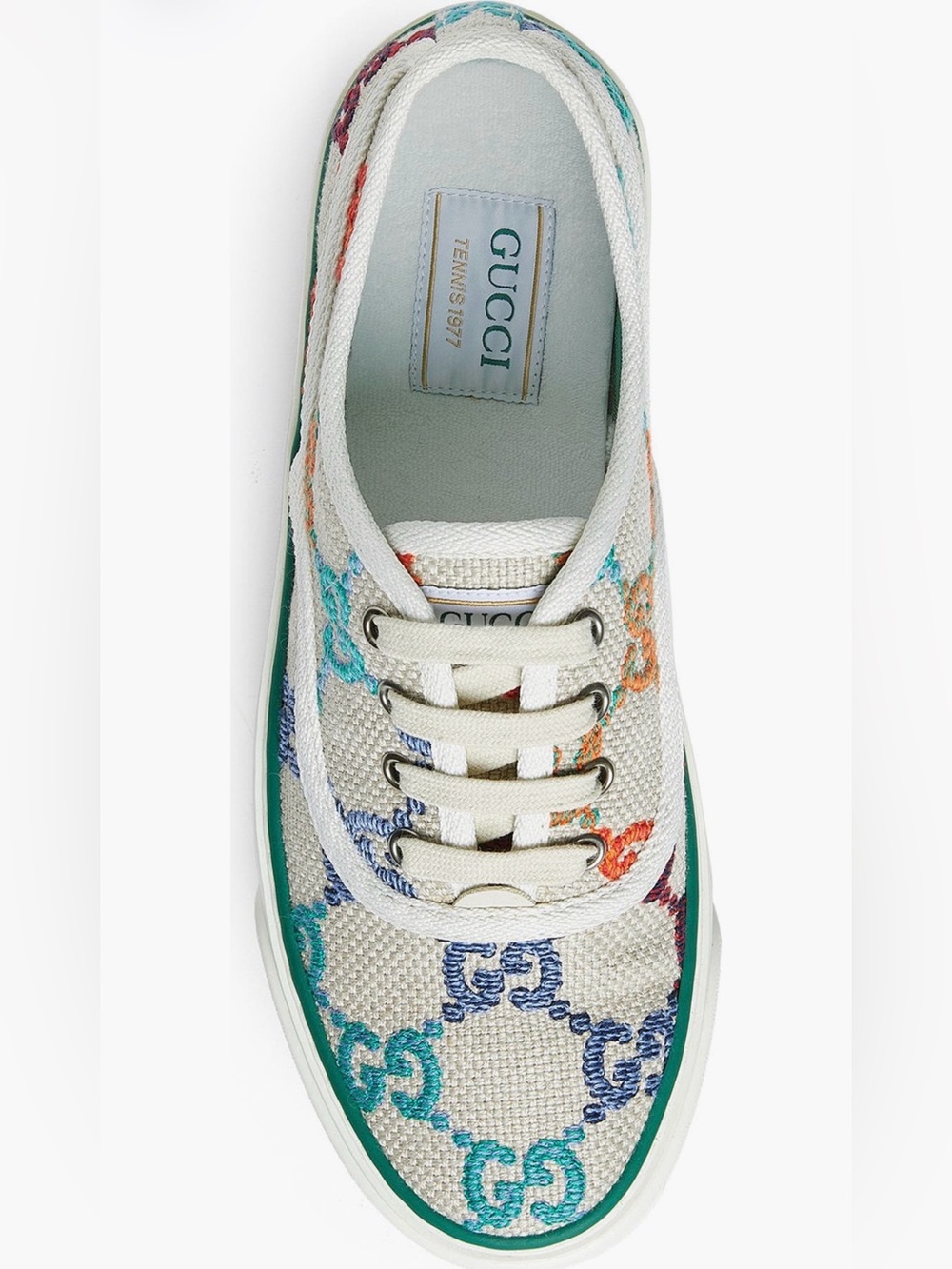 Gucci 1977 DUB V Multicolor GG Embroidered Low-Top Sneaker